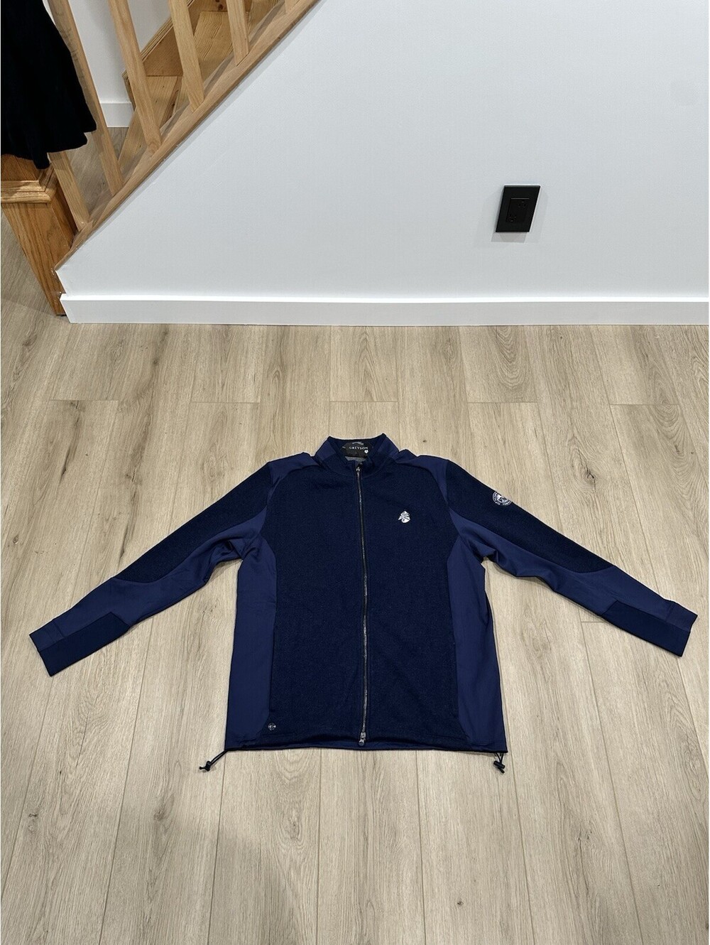 Greyson Sequoia Luxe Jacket Men's XL Navy Blue Wool Full Zip Golf Outdoor
